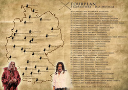 Tourplan Die 3 Musketiere 2014/15 © agentur05 GmbH