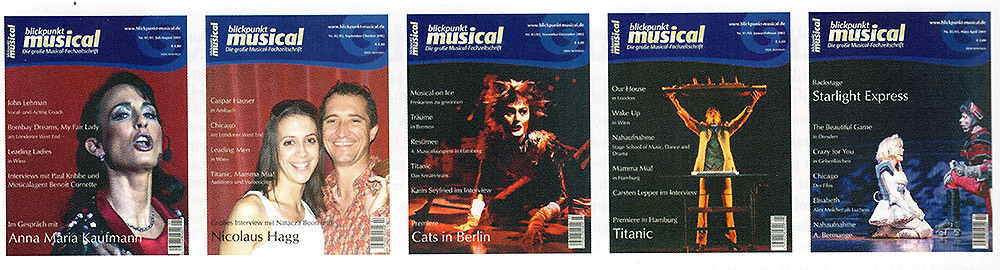 Blickpunkt Musical Ausgabe 1-5 © Blickpunkt Musical
